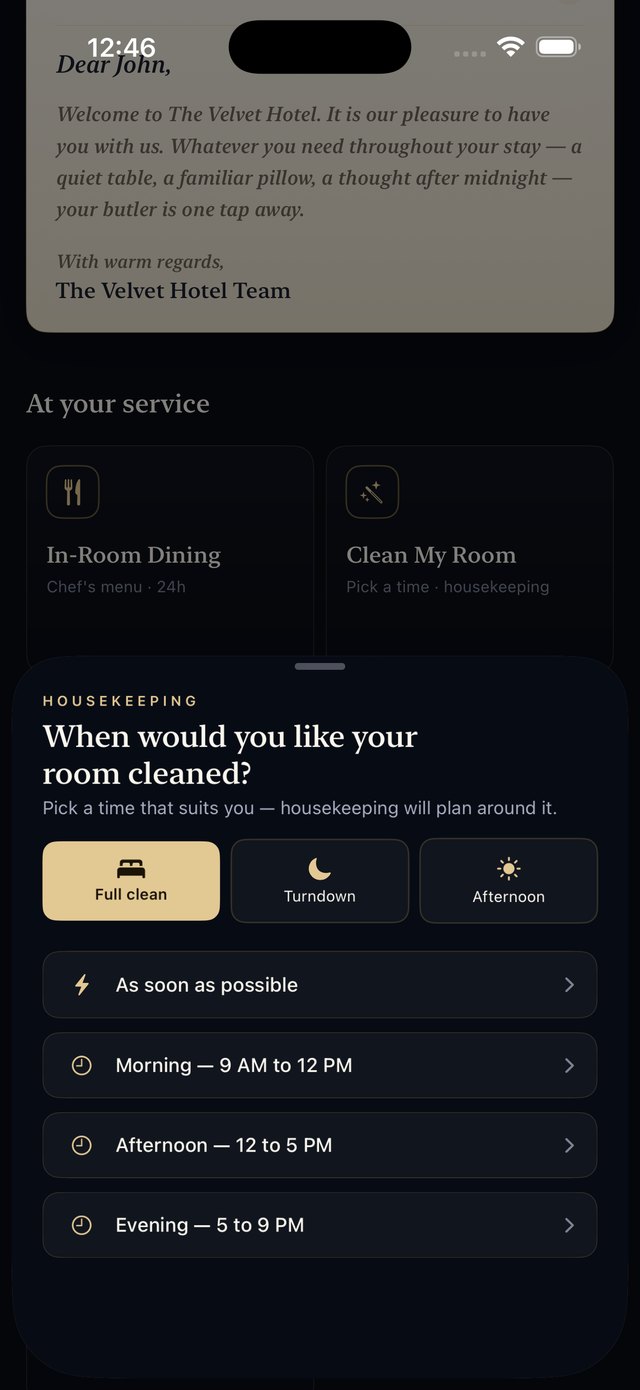 A spotless room, on your time