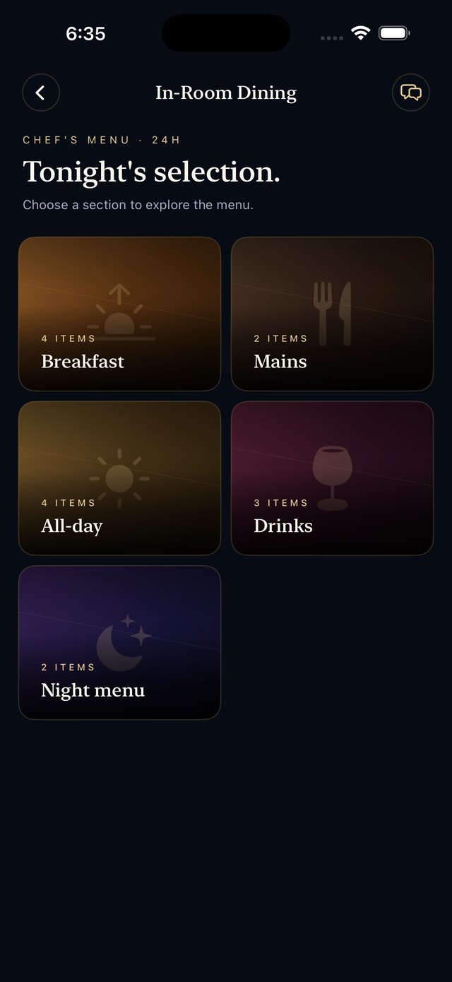 Order in-room dining